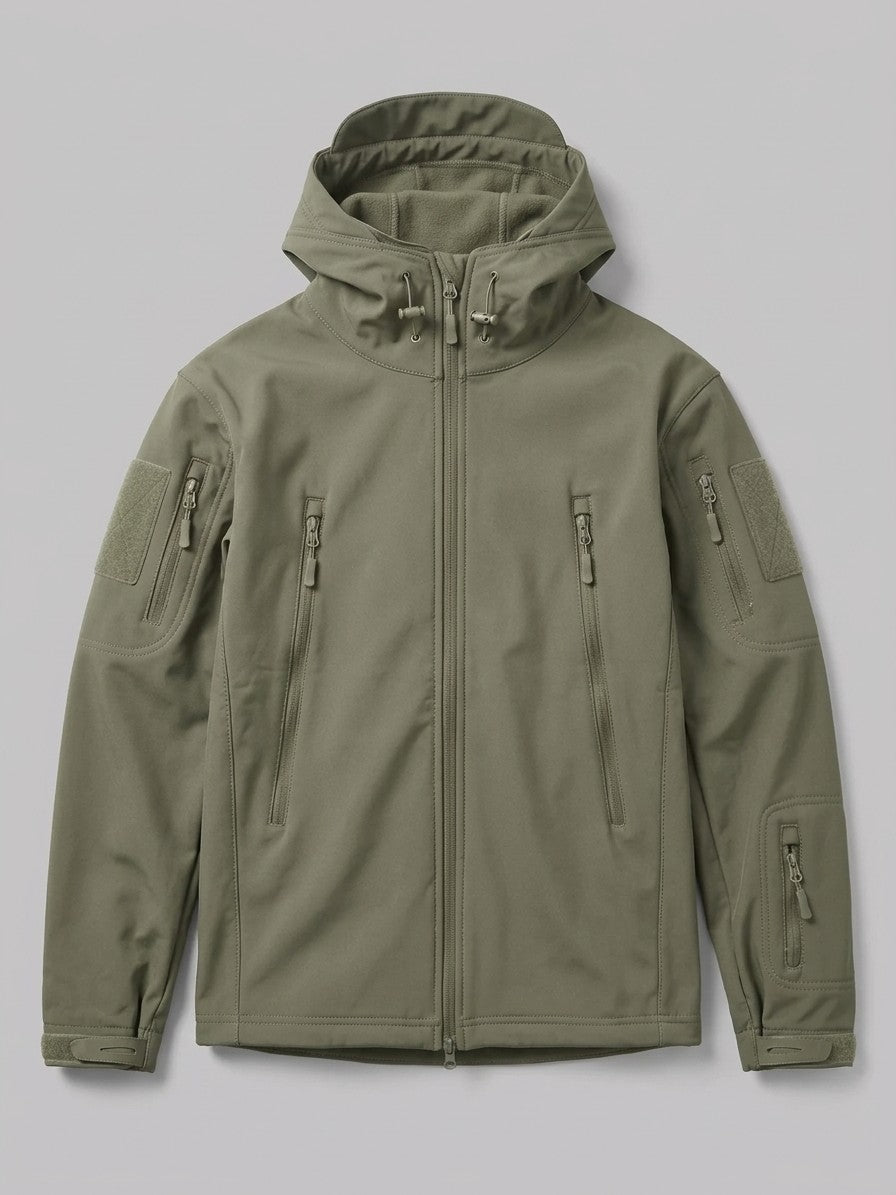 Nocera Men's Fleece-Lined Softshell Windbreaker — olive — packshot