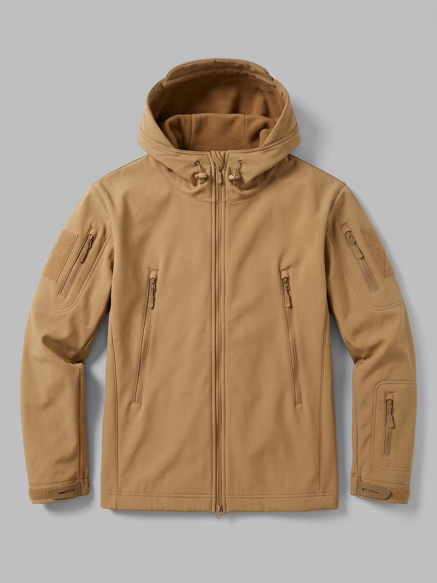 Nocera Men's Fleece-Lined Softshell Windbreaker — tan — packshot
