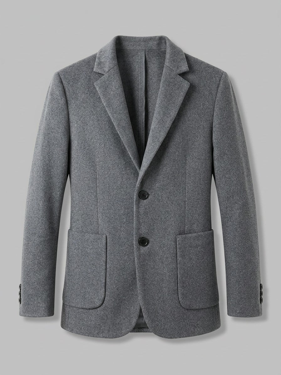 Novara Men's Lapel Collar Blazer — grey — packshot