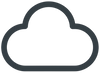 Outline of a cloud on a white background