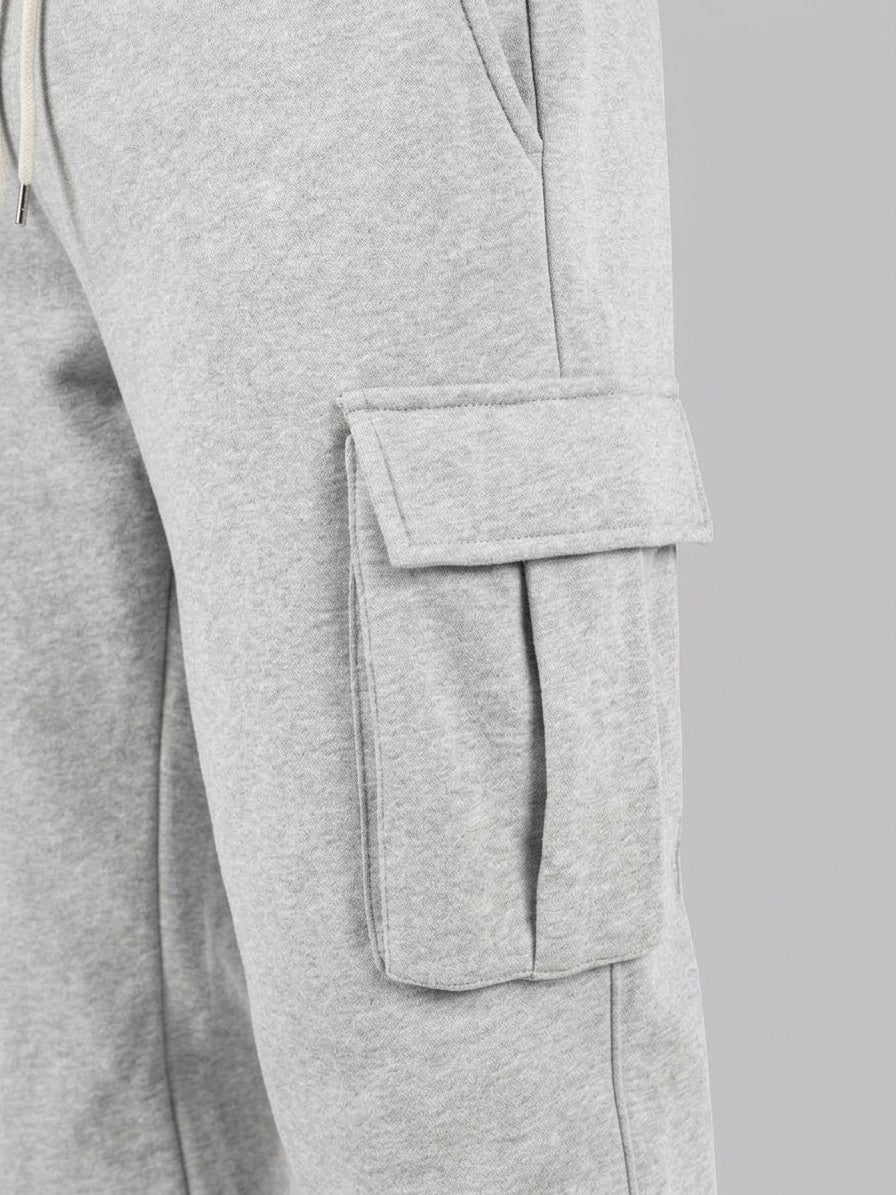 Nuoro Men's Flap-Pocket Hoodie and Cargo Sweatpant Set — armygreen — bottomfabric