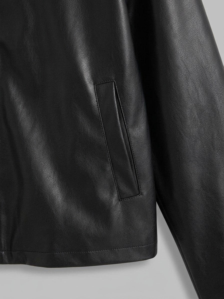 Offida Women's Point Collar Zip Jacket — black — detail-collar