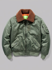 Oristano Men's Sherpa Collar Nylon Bomber Jacket