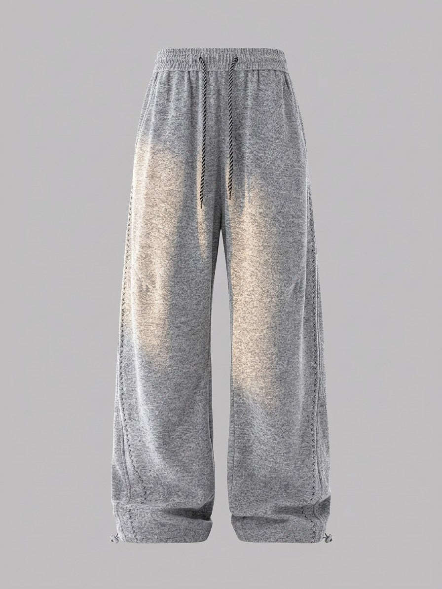 Ostia Men's Melange Bomber Jacket and Wide-Leg Pant Set — lightgraybottom — packshot