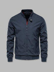 Ostiglia Men's Snap-Tab Stand-Collar Bomber Jacket