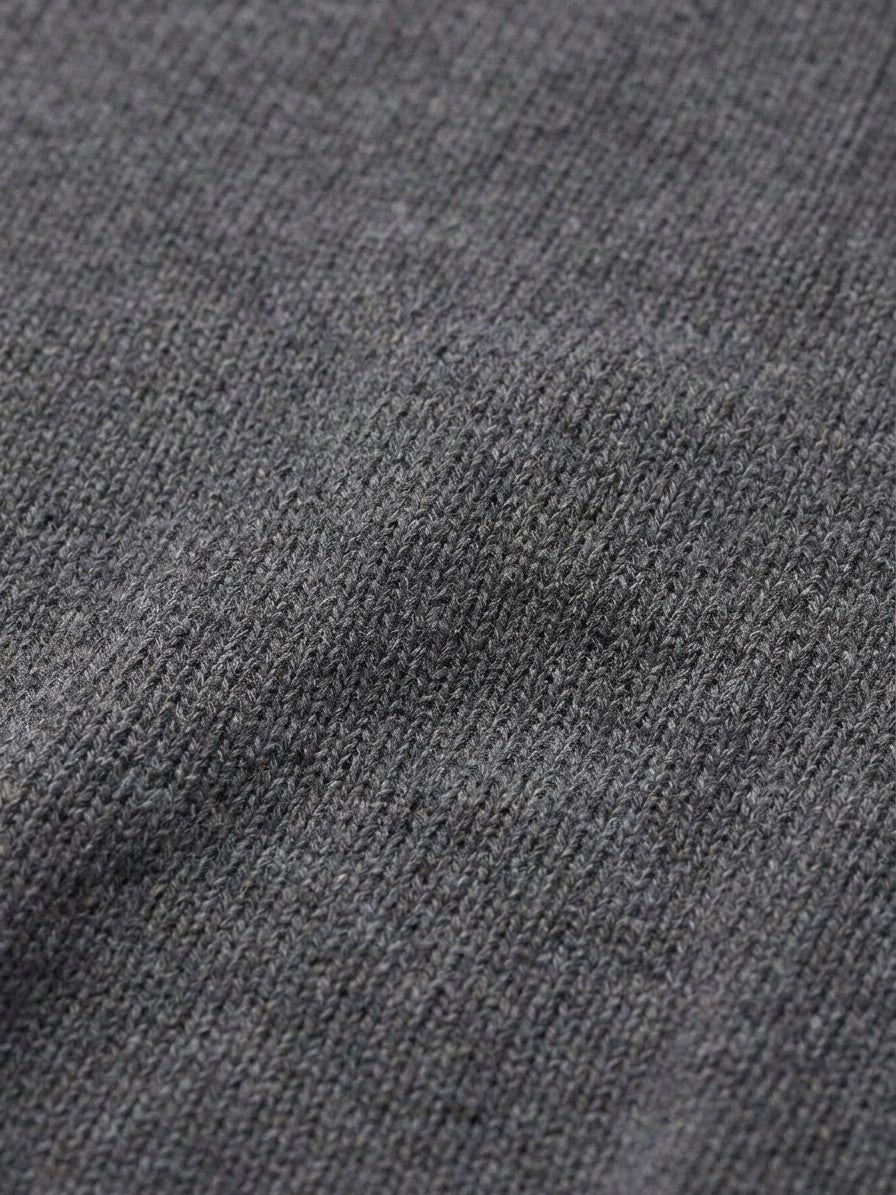 Ostuni Men's Quarter-Zip Knit Sweater — grey — detail