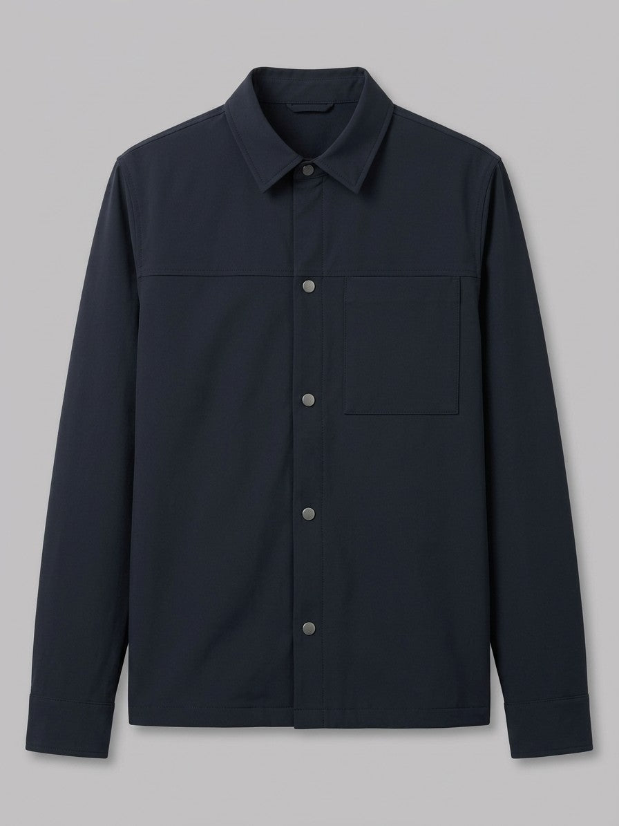 Otranto Men's Snap-Front Overshirt Jacket — darkblue — packshot