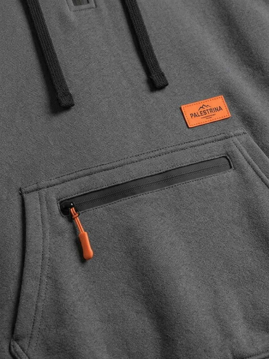 Palestrina Men's Tactical Zip-Pocket Hoodie and Cargo Jogger Set — darkgray — topfabric