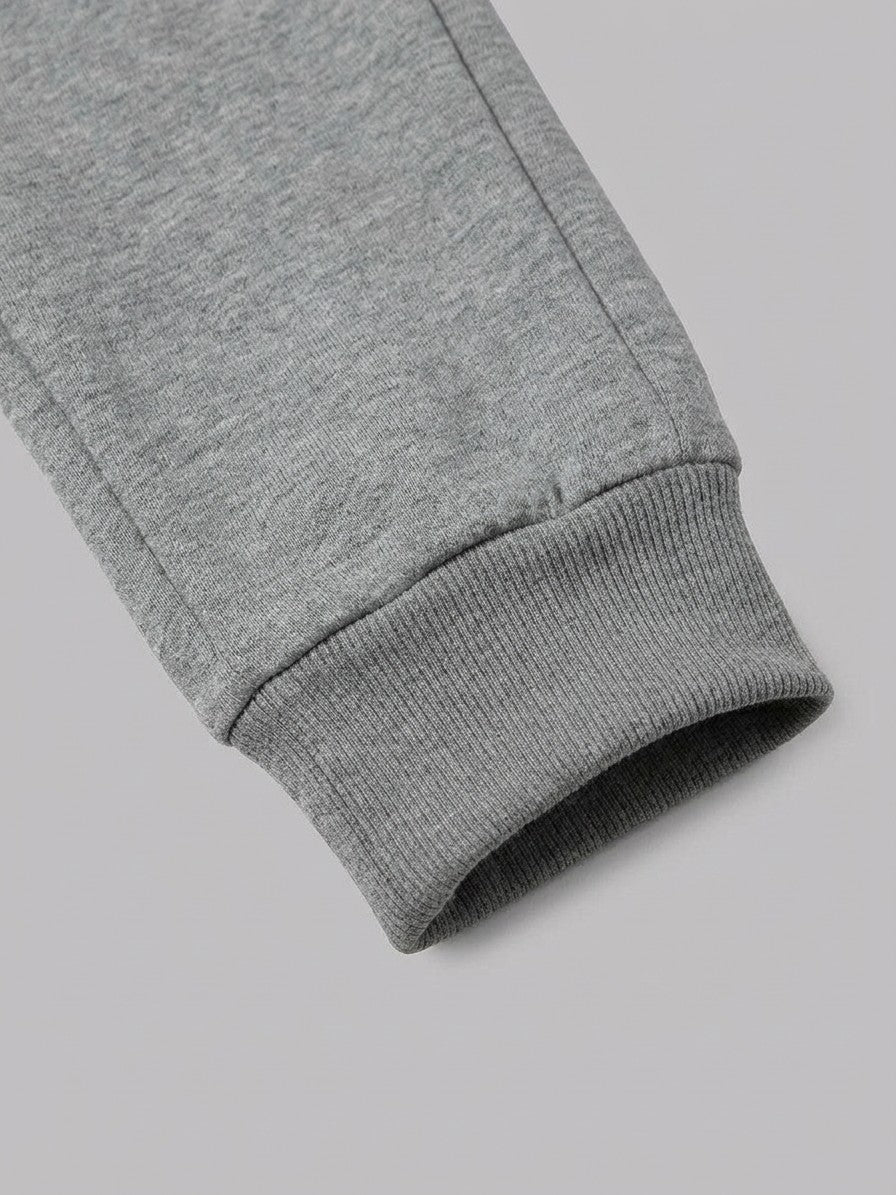 Palinuro Men's Paneled Zip-Up Hoodie and Jogger Set — gray — bottomfabric