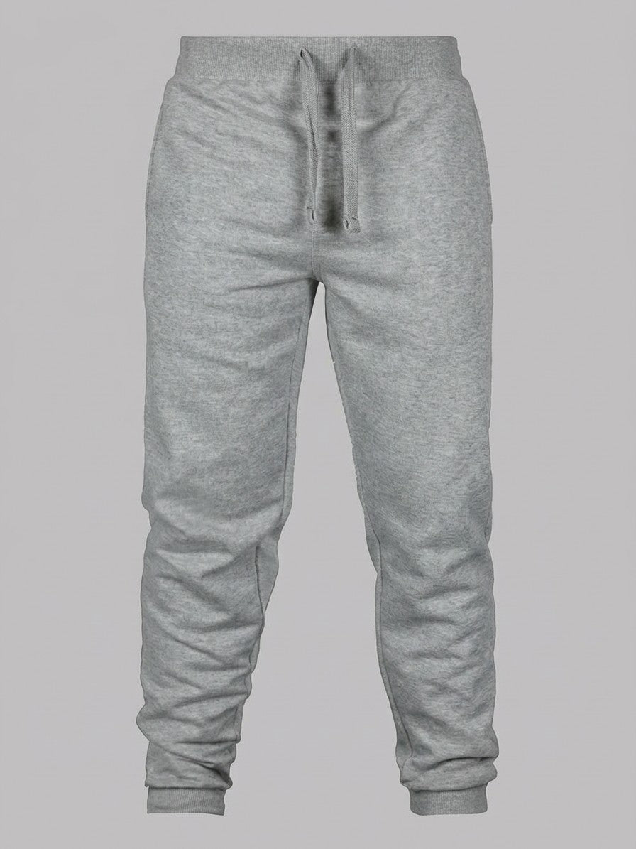 Palinuro Men's Paneled Zip-Up Hoodie and Jogger Set — graybottom — packshot