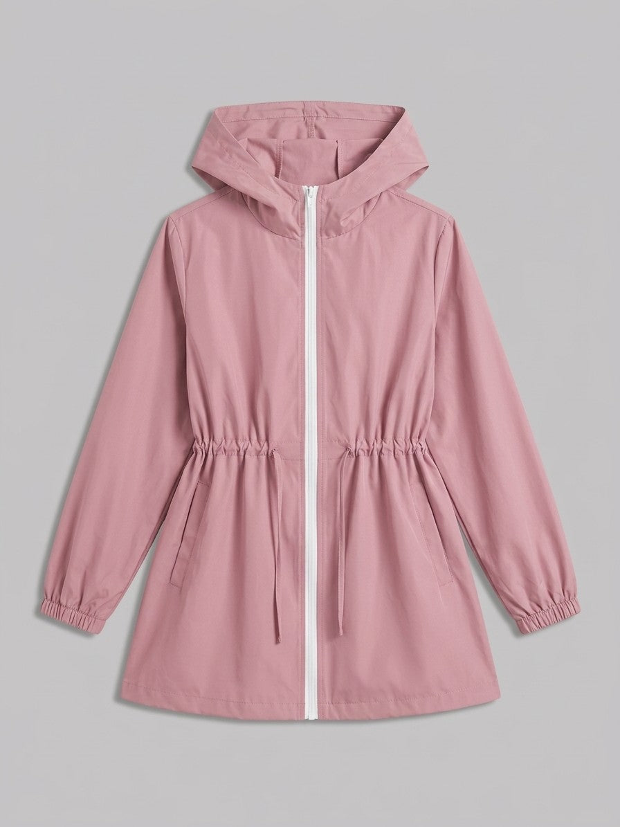 Pergola Women's Drawstring Waist Rain Jacket — dustypink — packshot