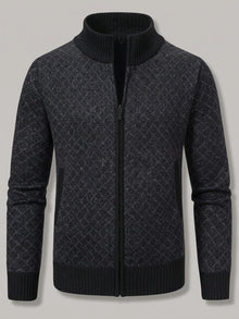 Cardigan zippé à motif géométrique pour homme Perugia