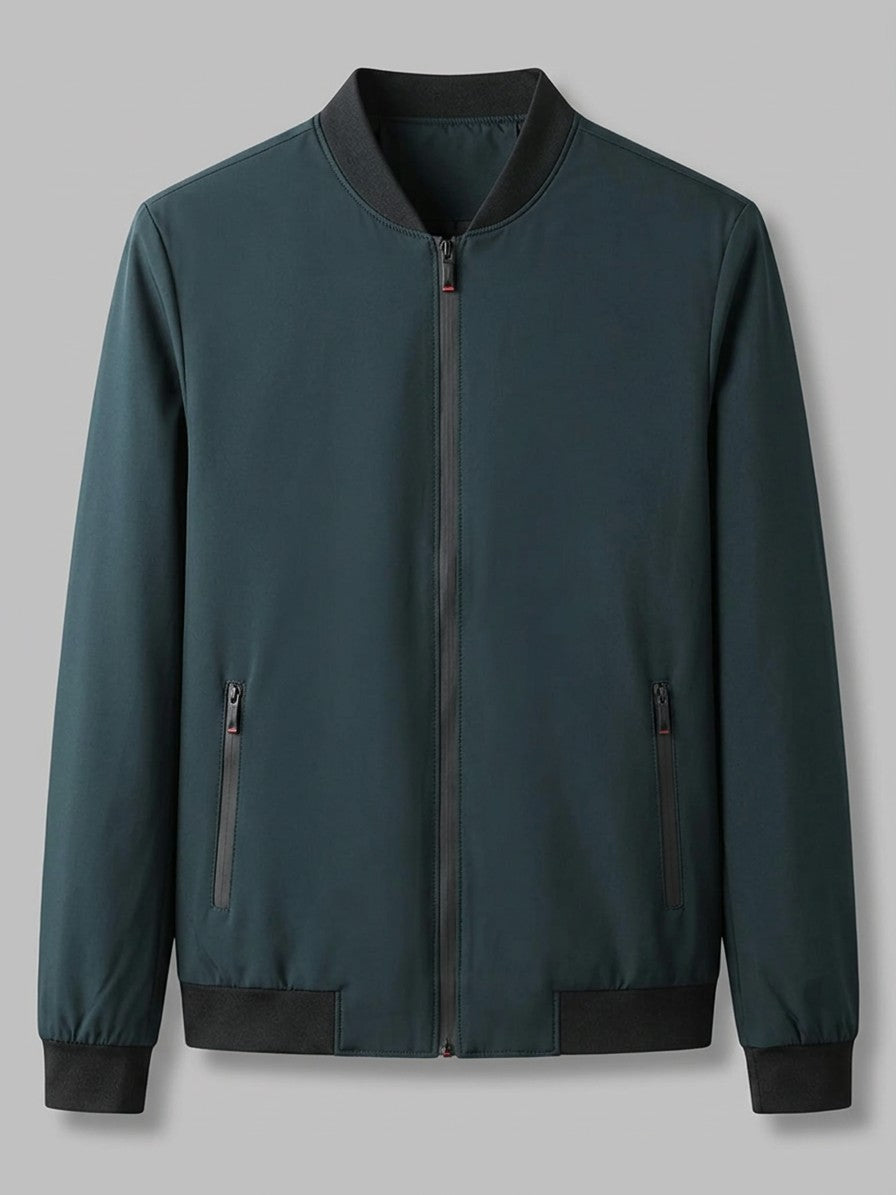 Pesaro Men's Full-Zip Bomber Jacket — darkgreen — packshot