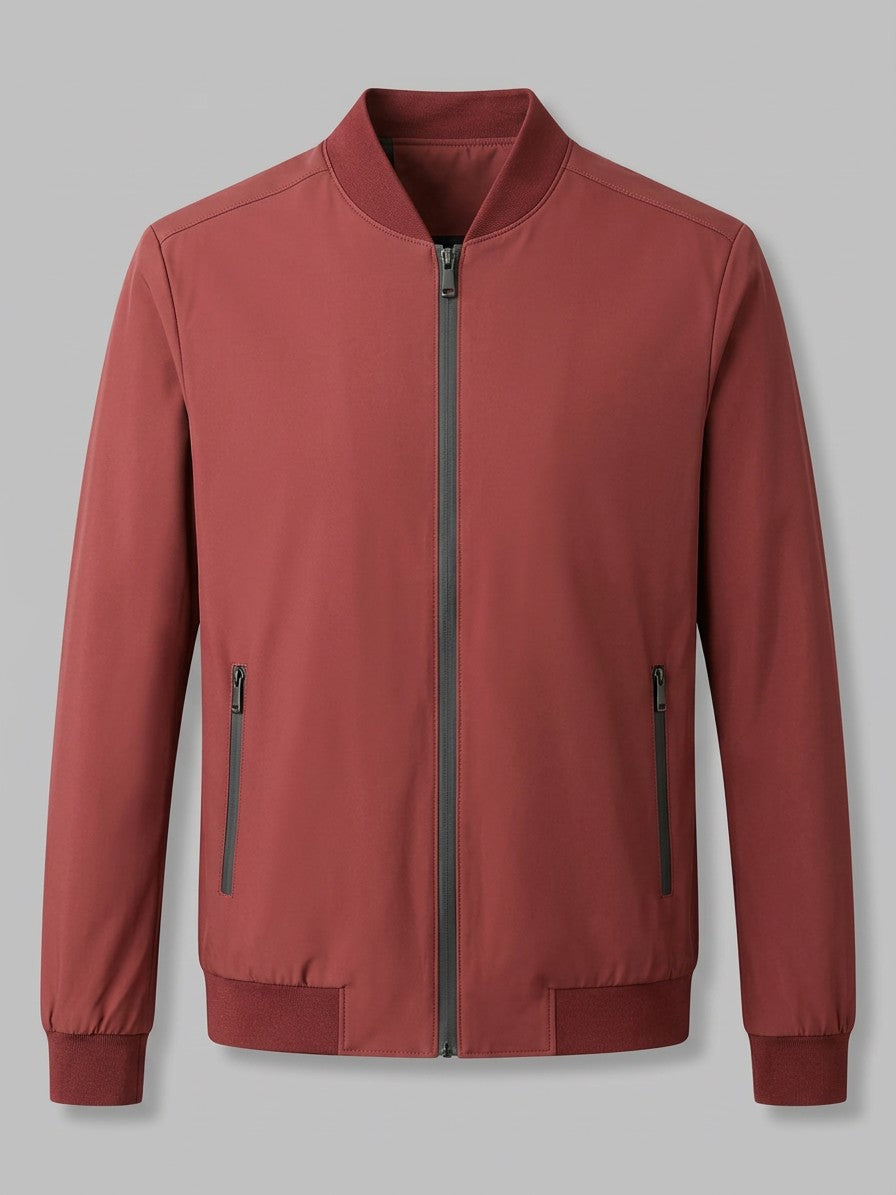 Pesaro Men's Full-Zip Bomber Jacket — red — packshot