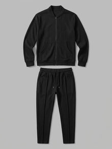 Peschiera Men's Waffle-Knit Jacket & Trousers Set
