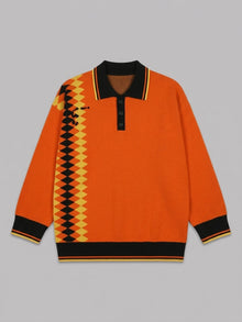 Petralia Men's Harlequin Diamond Knit Polo