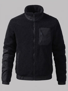 Piombino Men's Paneled Sherpa Zip Jacket