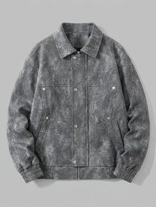 Polignano Men's Embossed Faux Suede Jacket