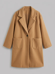 Portovenere Women's Relaxed Notched Lapel Overcoat