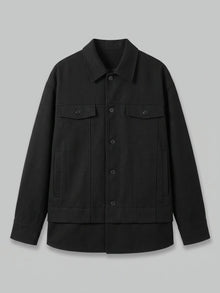 Pozzuoli Men's Oversized Twill Trucker Jacket