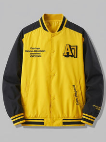 Praiano Men's Chenille Patch Varsity Jacket