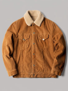 Rapolano Men's Sherpa Collar Corduroy Trucker Jacket
