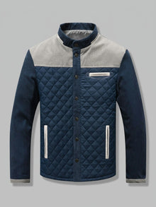 Riccione Men's Diamond-Quilted Yoke Jacket