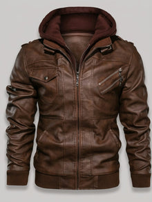 Riomaggiore Men's Hooded Moto Jacket