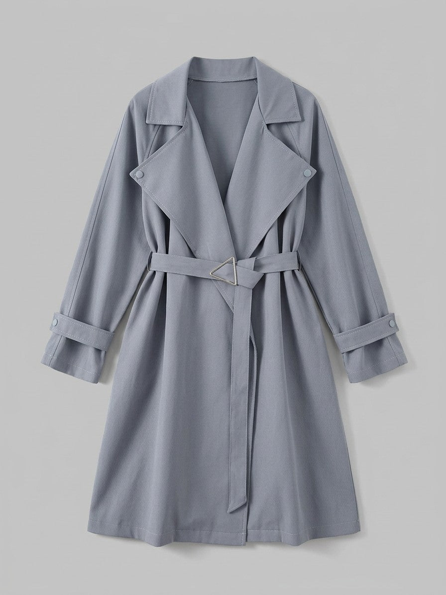 Ripatransone Women's Belted Wrap Trench Coat — lightgray — packshot