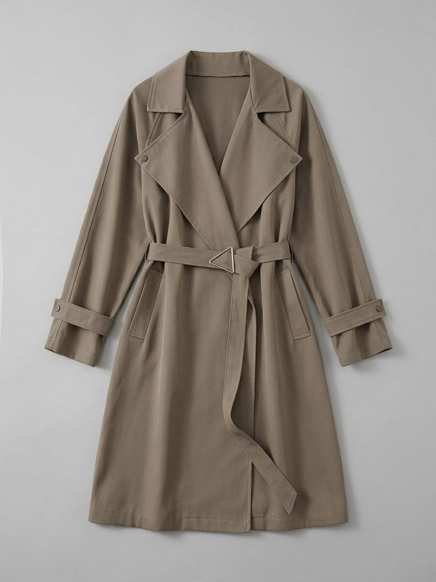 Ripatransone Women's Belted Wrap Trench Coat — mocha — packshot