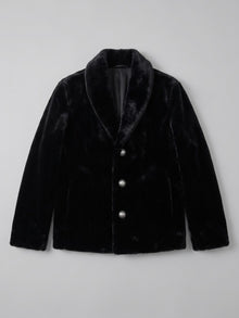 Roccaraso Men's Shawl Collar Faux Fur Jacket