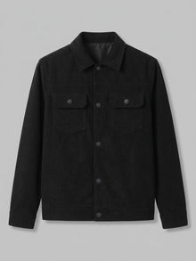 Rosignano Men's Corduroy Snap-Front Trucker Jacket