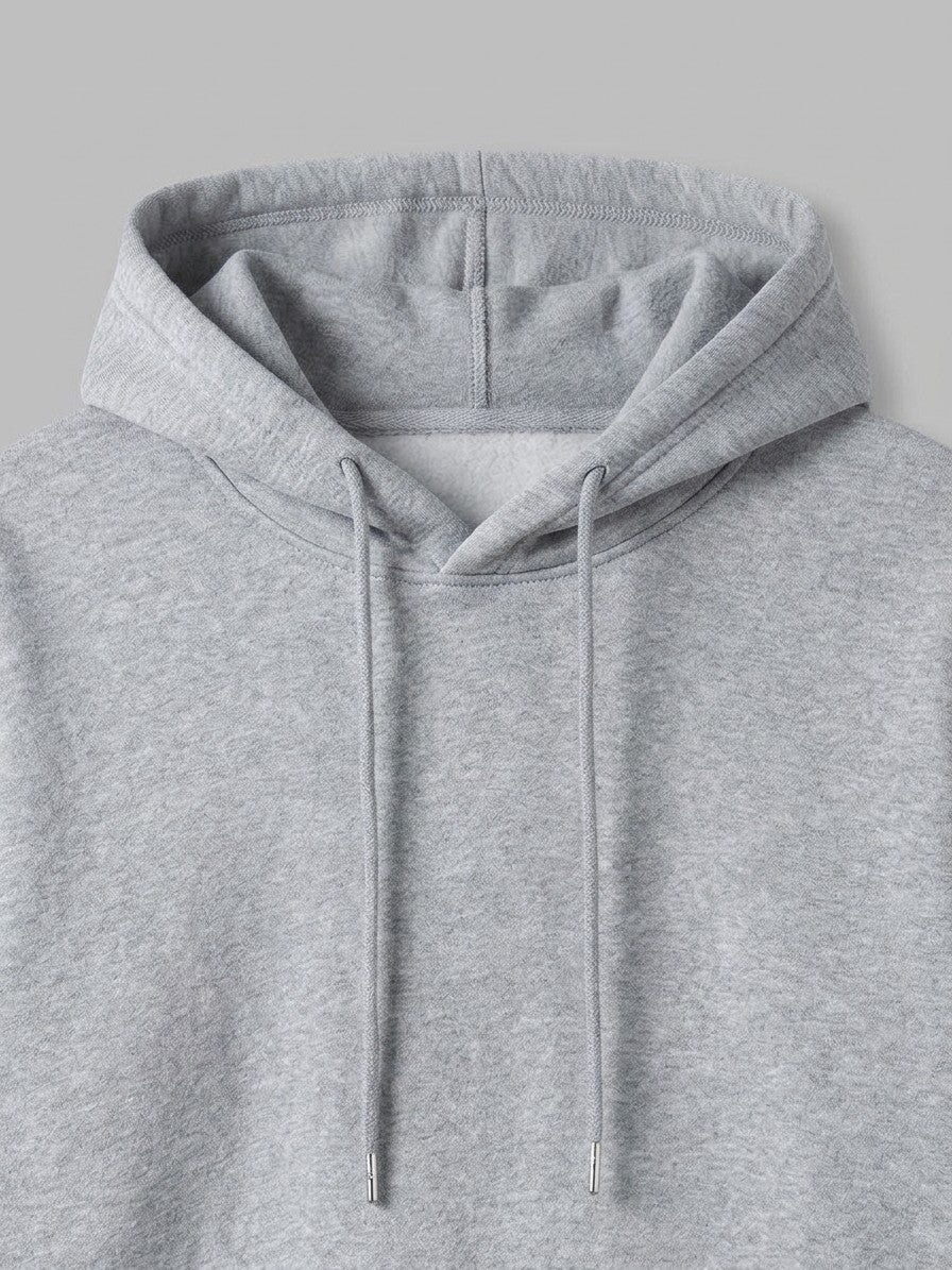 Rovato Men's Milano Print Hoodie & Jogger Set — heathergrey — detail-collar