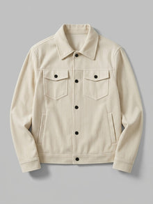 Salsomaggiore Men's Snap-Front Corduroy Trucker Jacket