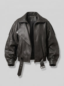Panicale Women's Faux Leather Zip-Up Jacket