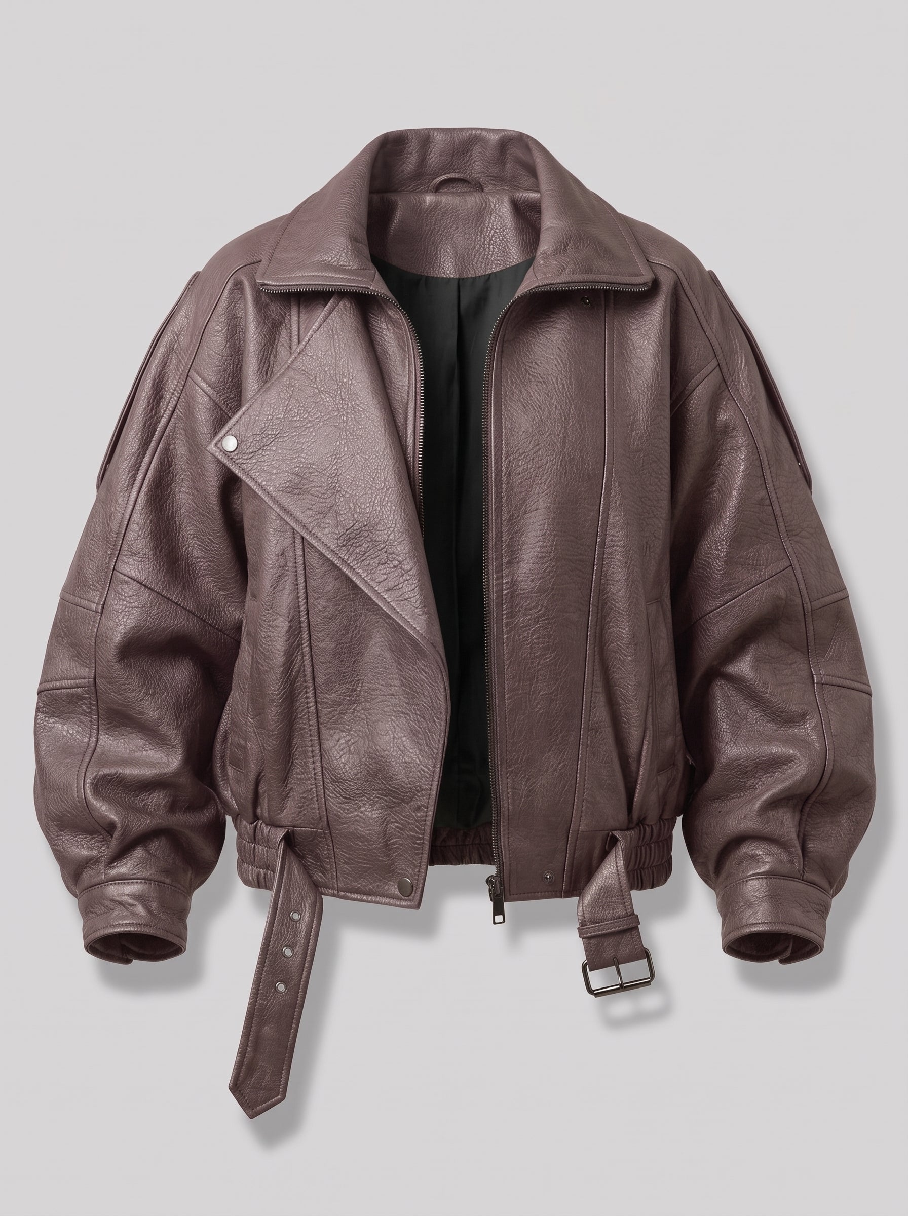 Panicale Women's Faux Leather Zip-Up Jacket
