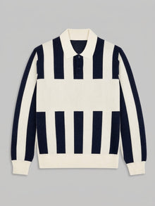 Santarcangelo Men's Chest-Panel Stripe Knit Polo