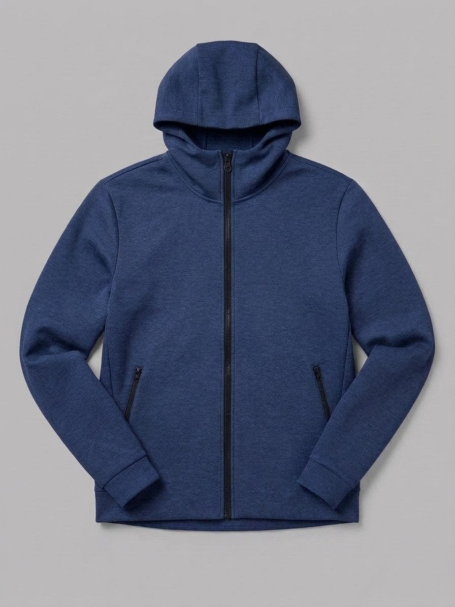 Sarnano Men's Tech Fleece Zip Up Hoodie — darkblue — packshot
