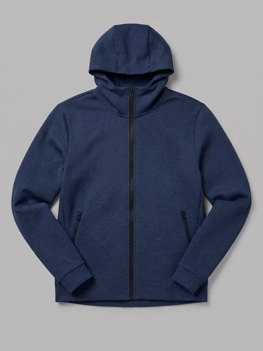 Sarnano Men's Tech Fleece Zip Up Hoodie — navy — packshot