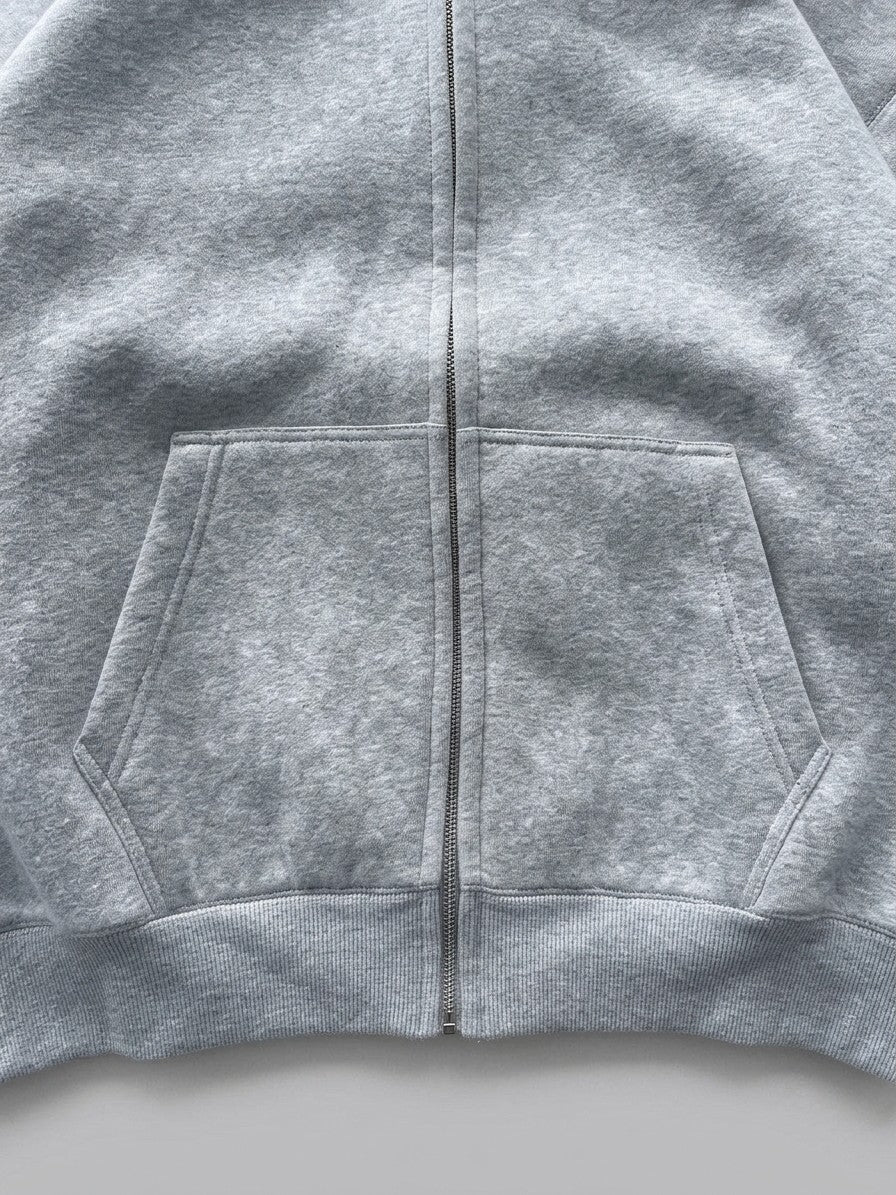 Saronno Men's Cropped Zip Hoodie & Jogger Set — heathergrey — topfabric