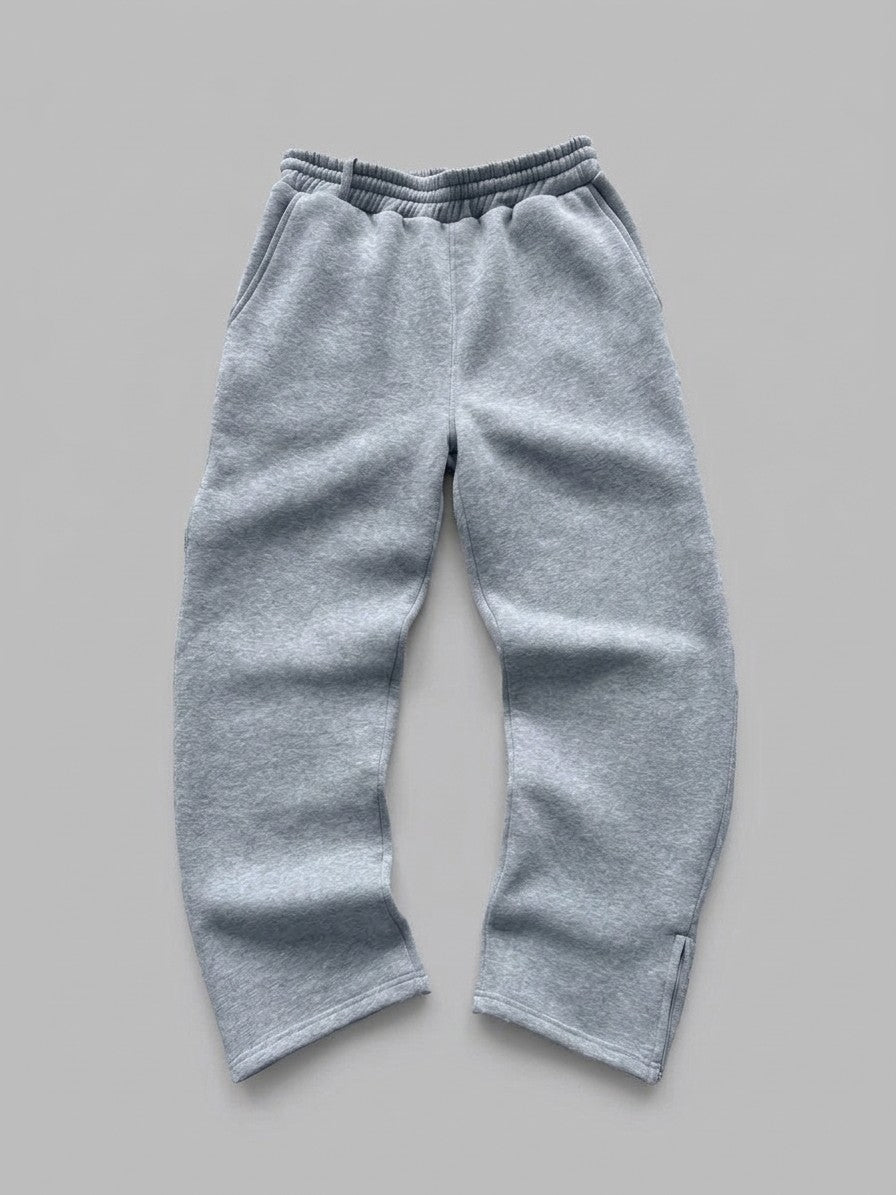 Saronno Men's Cropped Zip Hoodie & Jogger Set — heathergreybottom — packshot