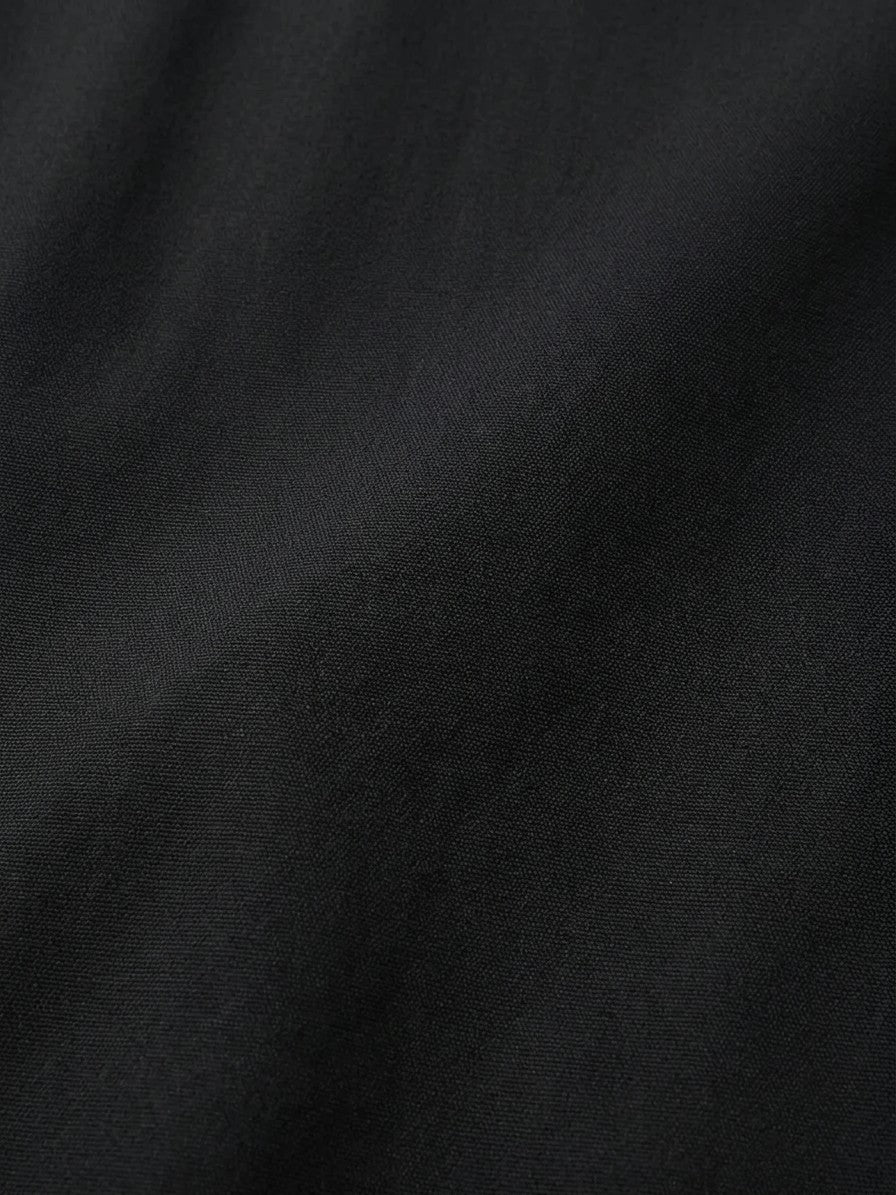 Savona Men's Corduroy-Collar Zip Jacket — black — detail