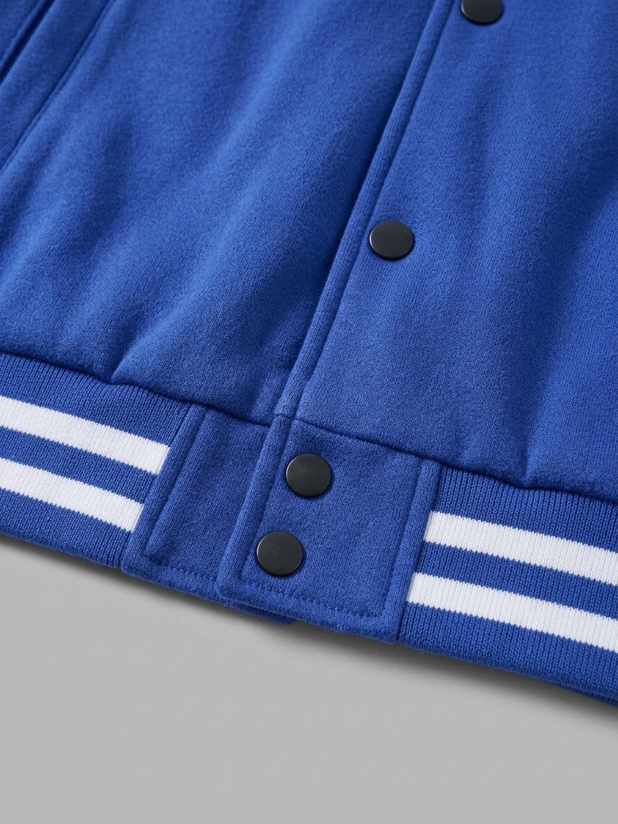 Schio Men's Varsity Jacket & Cargo Jogger Set — royalblue — topfabric