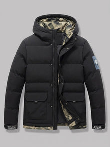 Sciacca Men's Camo-Lined Hooded Puffer Jacket