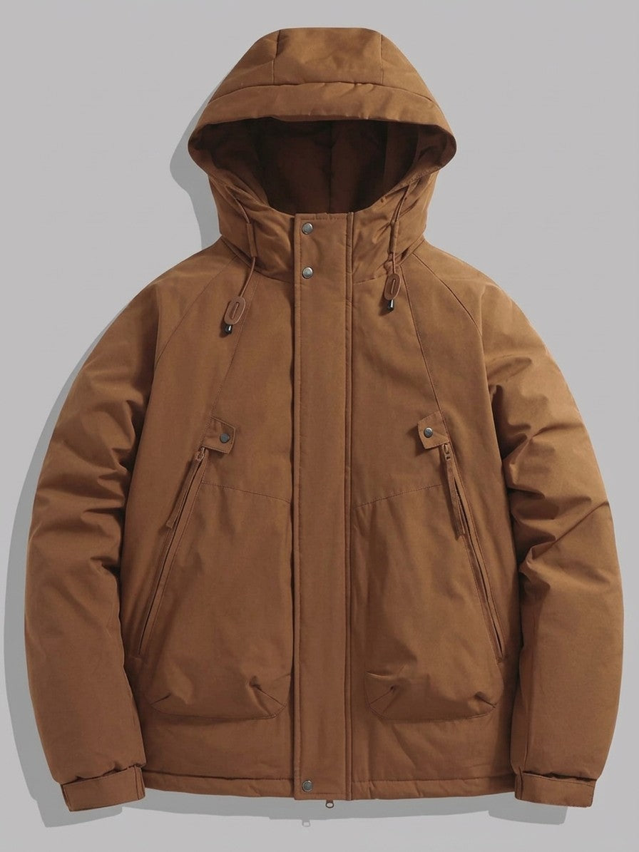 Sermoneta Men's Hooded Padded Parka — caramel — packshot