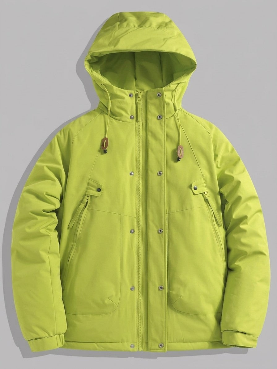 Sermoneta Men's Hooded Padded Parka — lime — packshot