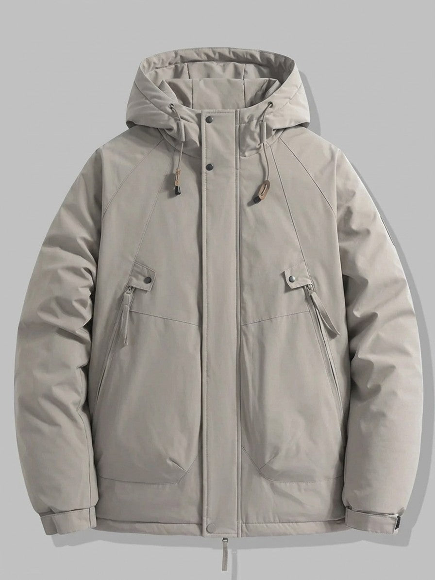 Sermoneta Men's Hooded Padded Parka — mocha — packshot