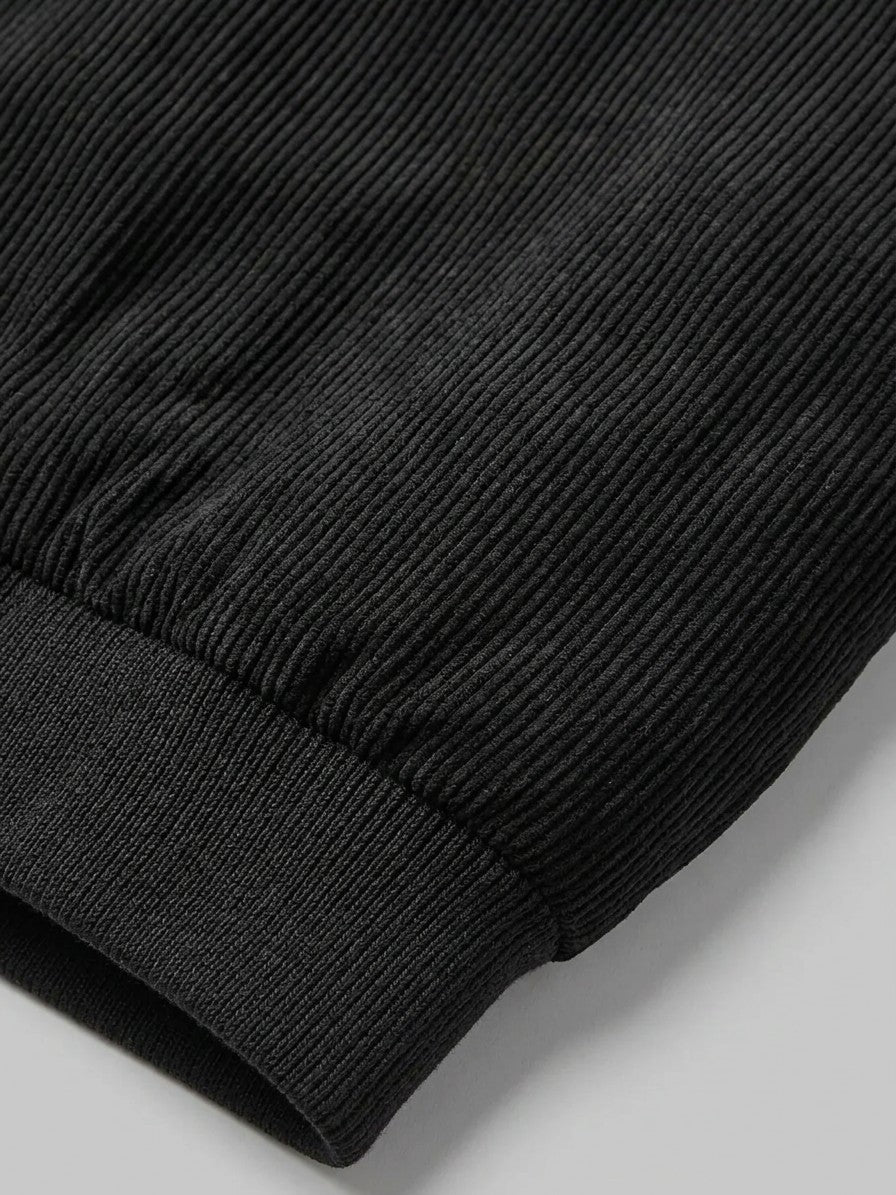 Sestriere Men's Sherpa-Lined Zip-Up Jacket — black — detail-fabric