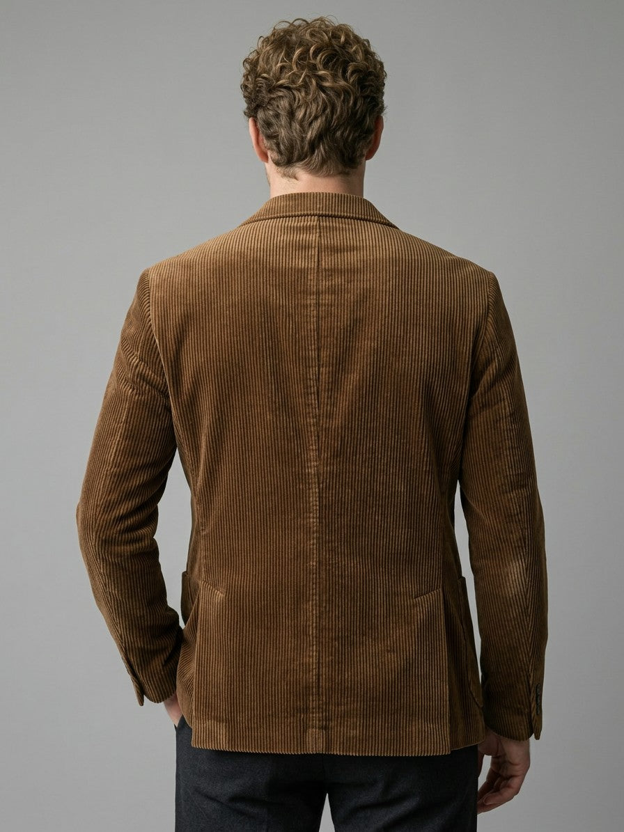 Siena Men's Corduroy Blazer — coffee — back