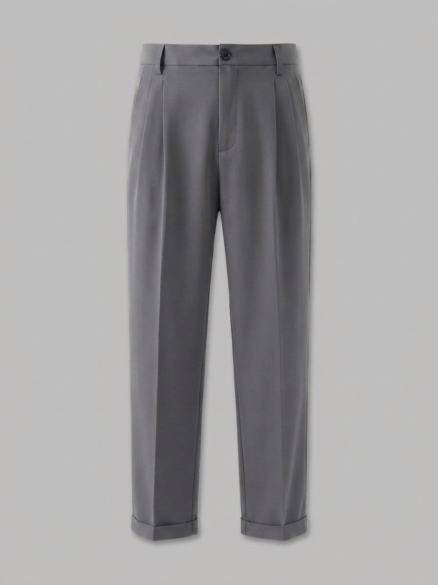 Siena Men's Pleated Tapered Trousers — darkgray — packshot